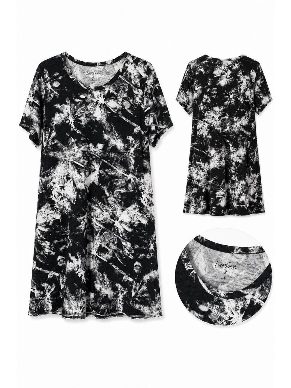 Torrid X Lovesick Mini T Shirt Dress with Slits Across Chest Size 2X
